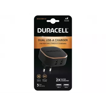Duracell DRACUSB14-EU mobiliojo įrenginio įkroviklis Juoda