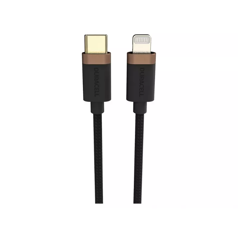 Duracell USB9022A lightning laidas, juodas