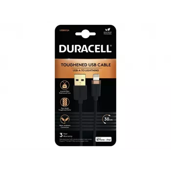 Duracell USB8012A žaibo laidas juodas