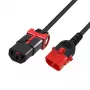 ACT Powercord C13 IEC Lock+ - C14 IEC Lock Dual Locking juodas 1,5 m, PC3602