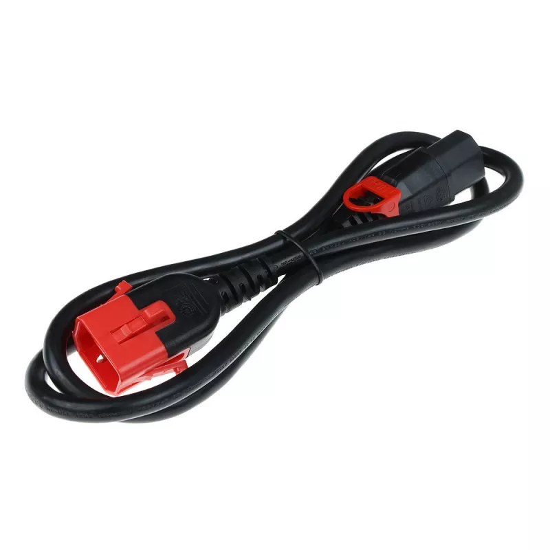ACT Powercord C13 IEC Lock+ - C14 IEC Lock Dual Locking juodas 2 m, PC3603