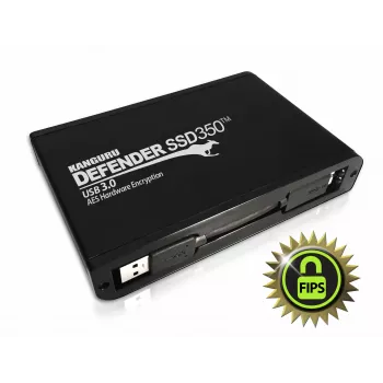 iStorage Kanguru Defender SSD350 2 TB| FIPS 140-2 sertifikuotas | aparatiniu būdu šifruotas kietojo kūno diskas | 2,5 colio išorinis | SATA (SATA/600) | TAA reikalavimus atitinkantis