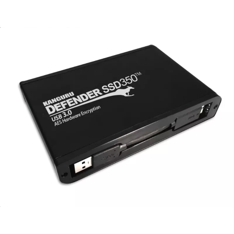 iStorage Kanguru Defender SSD350 2 TB| FIPS 140-2 sertifikuotas | aparatiniu būdu šifruotas kietojo kūno diskas | 2,5 colio išorinis | SATA (SATA/600) | TAA reikalavimus atitinkantis