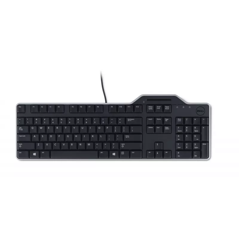 DELL Pro Smartcard klaviatūra - KB813 - Belgian (AZERTY), Full-size (100%), Wired, USB, Mechanical, AZERTY, Juoda