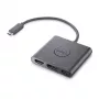DELL adapteris USB-C į HDMI/DP su maitinimo praleidimu, laidinis, USB 3.2 Gen 2 (3.1 Gen 2) Type-C, juoda, 3840 x 2160 pikselių, Dell, 3840 x 2160 pikselių