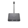 DELL adapteris USB-C į HDMI/DP su maitinimo praleidimu, laidinis, USB 3.2 Gen 2 (3.1 Gen 2) Type-C, juoda, 3840 x 2160 pikselių, Dell, 3840 x 2160 pikselių