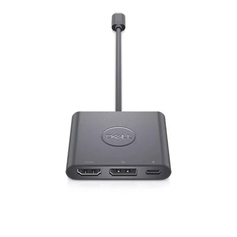 DELL adapteris USB-C į HDMI/DP su maitinimo praleidimu, laidinis, USB 3.2 Gen 2 (3.1 Gen 2) Type-C, juoda, 3840 x 2160 pikselių, Dell, 3840 x 2160 pikselių