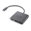 DELL adapteris USB-C į HDMI/DP su maitinimo praleidimu, laidinis, USB 3.2 Gen 2 (3.1 Gen 2) Type-C, juoda, 3840 x 2160 pikselių, Dell, 3840 x 2160 pikselių