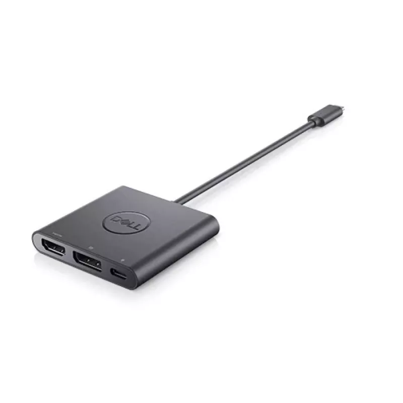 DELL adapteris USB-C į HDMI/DP su maitinimo praleidimu, laidinis, USB 3.2 Gen 2 (3.1 Gen 2) Type-C, juoda, 3840 x 2160 pikselių, Dell, 3840 x 2160 pikselių