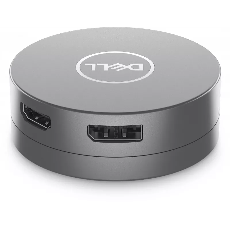 DELL 6-viename USB-C daugiafunkcis adapteris - DA305, laidinis, USB 3.2 Gen 2 (3.1 Gen 2) Type-C, 10,100,1000 Mbit/s, sidabrinis, 3840 x 2160 pikselių, Dell