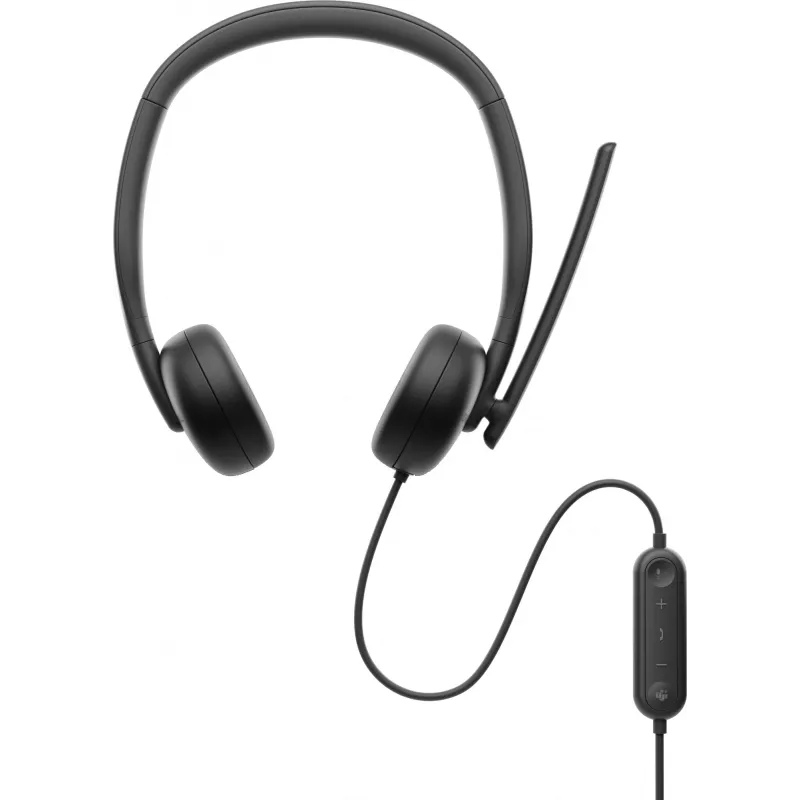 DELL Pro Wired Headset - WH3024, Wired, Calls/Music, 20 - 20000 Hz, 110 g, Headset, Juoda