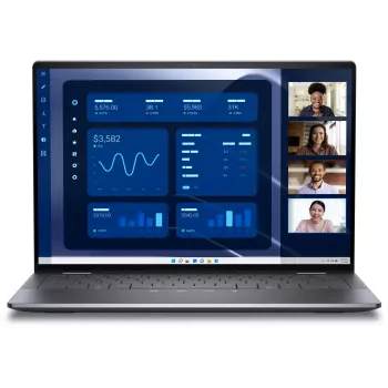 DELL Latitude 9450 2-in-1 Intel Core Ultra 7 165U Hybrid (2-in-1) 35.6 cm (14 colių) jutiklinis Quad HD+ 16 GB LPDDR5x-SDRAM 512 GB SSD Wi-Fi 7 (802.11be) Windows 11 Pro Belgian Pilka