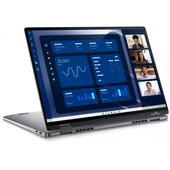 DELL Latitude 9450 2-in-1 Intel Core Ultra 7 165U Hybrid (2-in-1) 35.6 cm (14 colių) jutiklinis Quad HD+ 16 GB LPDDR5x-SDRAM 512 GB SSD Wi-Fi 7 (802.11be) Windows 11 Pro Belgian Pilka