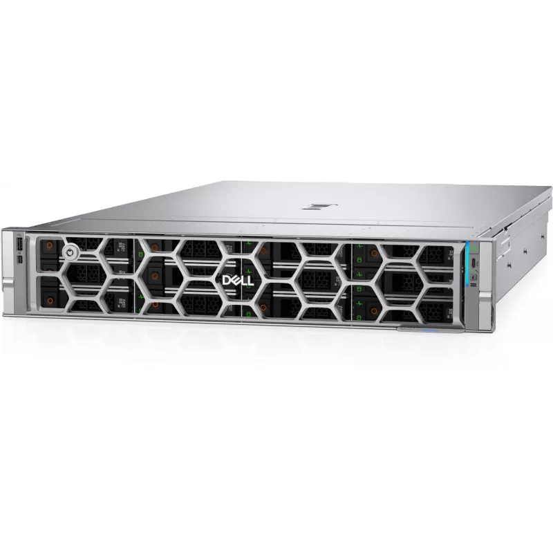 DELL R570 serveris 960 GB Stovo (2U) Intel Xeon 6 6507P 3.5 GHz 32 GB DDR5-SDRAM 1100 W