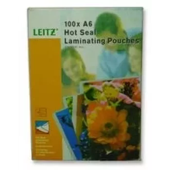 Leitz iLAM Premium blizgios A6 laminavimo plėvelės, 125 mikronai, pakuotėje 100 vnt.