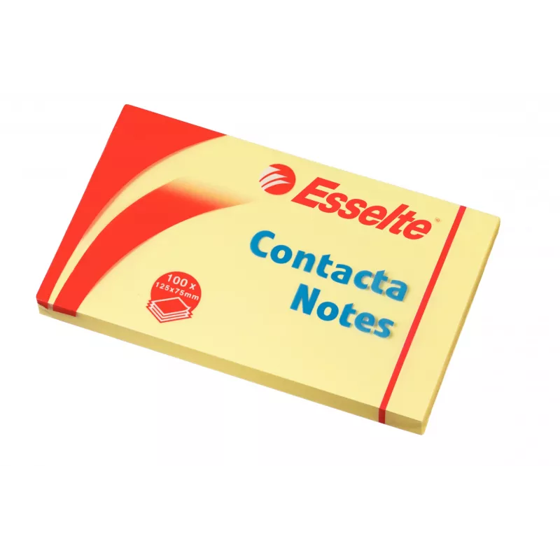 Esselte Contacta Notes 75x125mm, geltona, popierius, 70 g