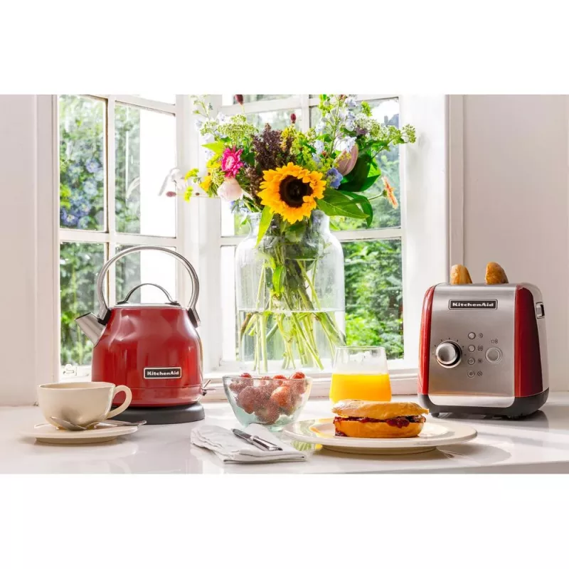 KitchenAid 5KEK1222EER elektrinis virdulys 1,25 L 2200 W Juoda, Raudona, Nerūdijantis plienas