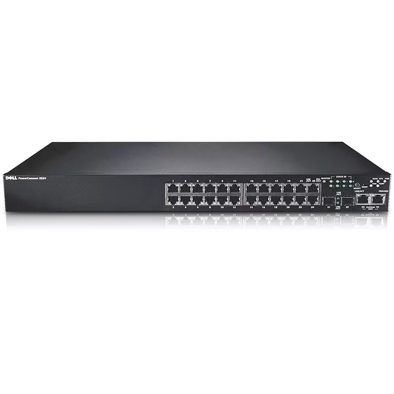 DELL PowerConnect 3524 valdomas L2 Fast Ethernet (10/100) 1U juodas