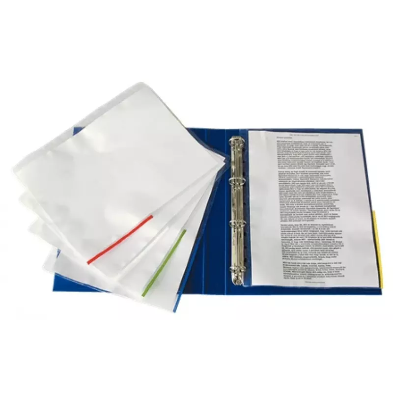Esselte Pocket 105my Coloured Edge A4, A4, White, Polypropylene (PP), Portrait, 0.105 mm, 234 mm