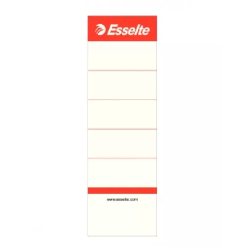 Esselte Spine Labels for LAF 75 mm, Maišelis/100, Balta, Stačiakampis, Kartonas, 4.9 cm, 15.8 cm, 50 mm