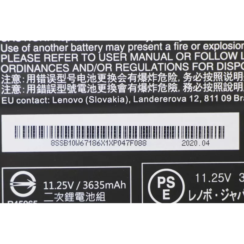 Lenovo 5B10W67369 nešiojamojo kompiuterio atsarginė dalis Baterija