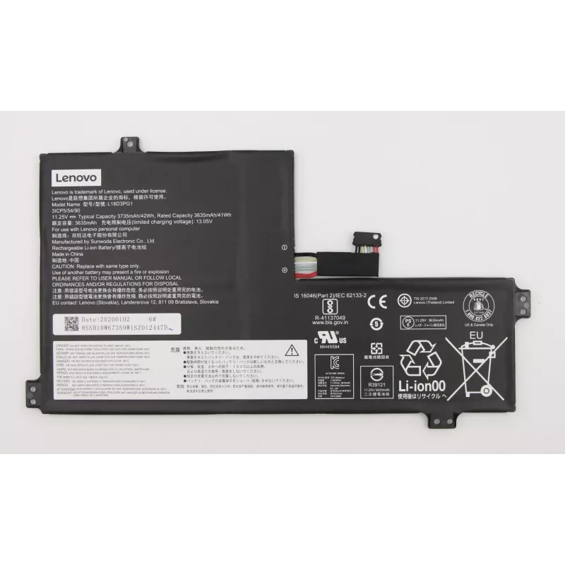 Lenovo 5B10W67306 nešiojamojo kompiuterio atsarginė dalis Baterija