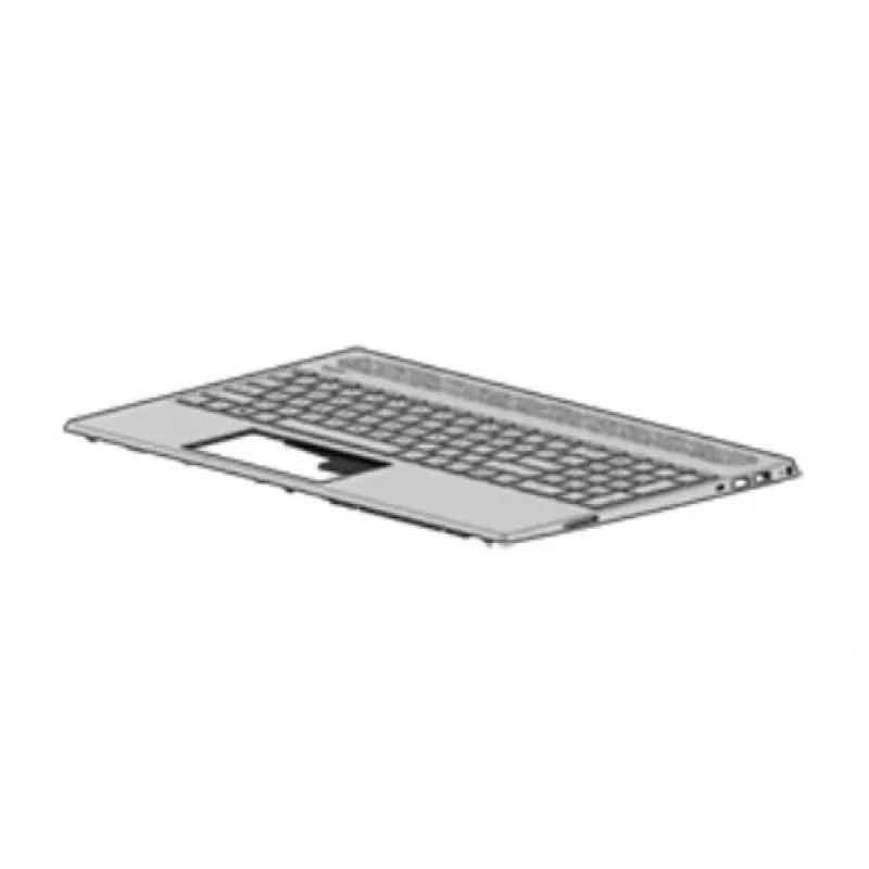 HP L24752-BG1 nešiojamojo kompiuterio dalis – korpuso pagrindas + klaviatūra