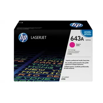 HP 643A dažų kasetė 1 vnt. Originali Purpurinė