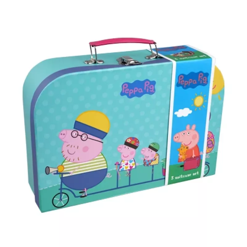 Barbo Toys Peppa Pig lagaminų rinkinys 3 vnt. asorti, mergaitei/berniukui, statinės formos krepšys