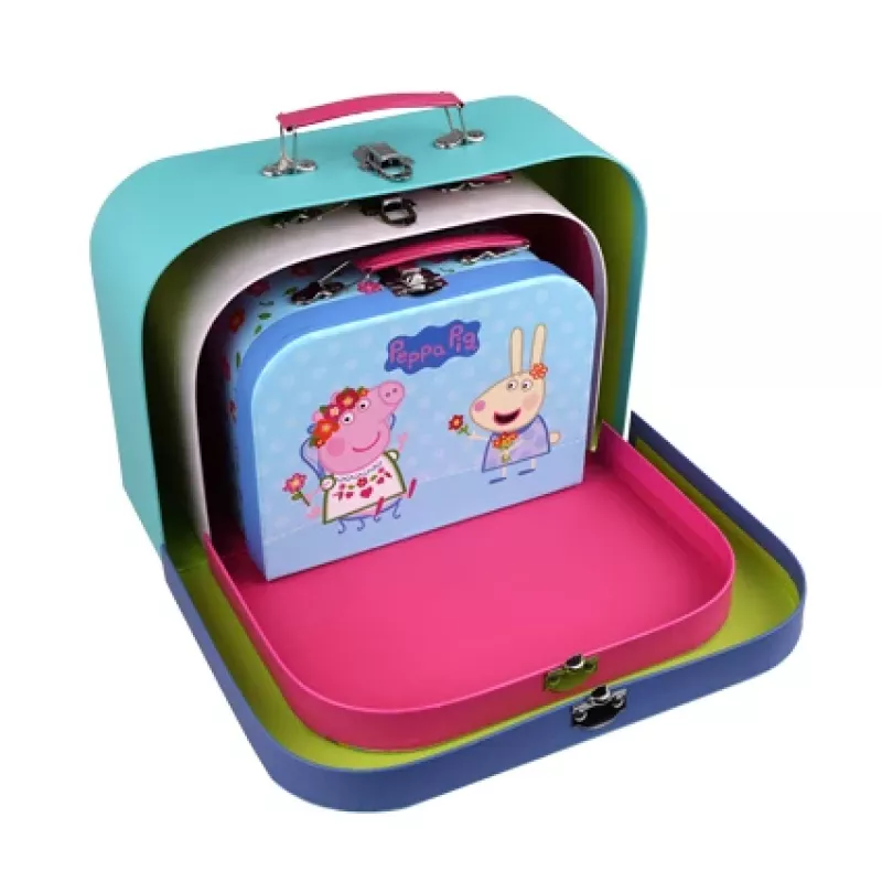 Barbo Toys Peppa Pig lagaminų rinkinys 3 vnt. asorti, mergaitei/berniukui, statinės formos krepšys