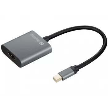 Sandberg Adapter MiniDP1.4>HDMI2.0 4K60, Mini DisplayPort, HDMI Type A (Standartinė), Kištukas, Lizdas, 3840 x 2160 pikselių, 6 Gbit/s