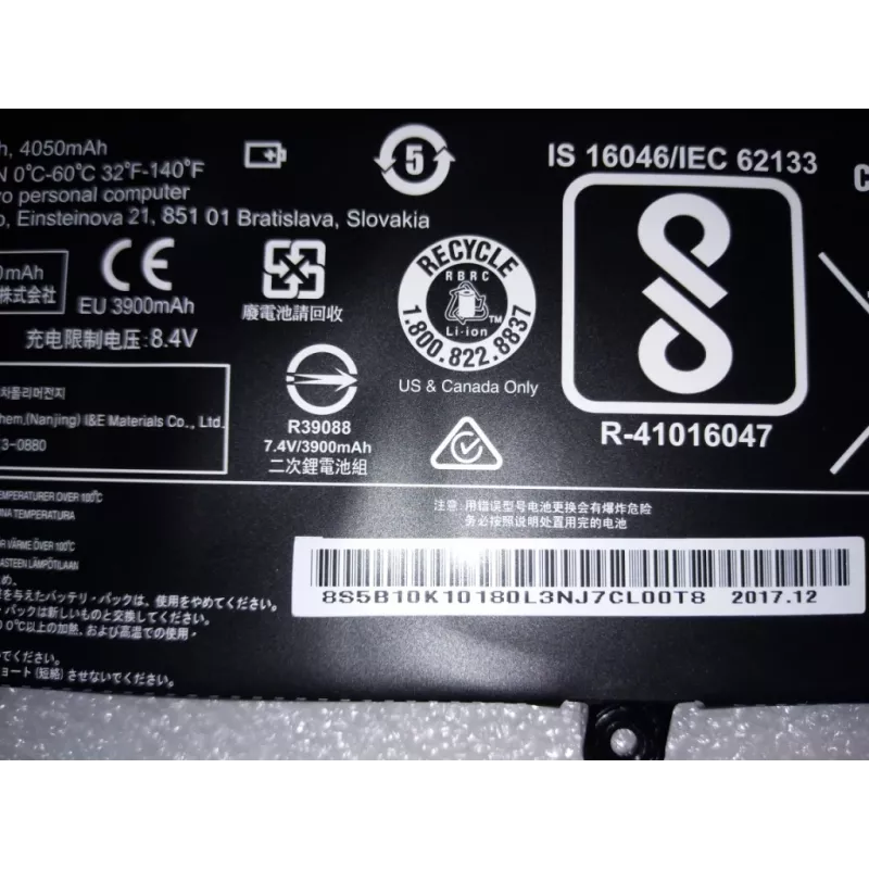 Lenovo 5B10K10180 nešiojamojo kompiuterio atsarginė dalis Baterija