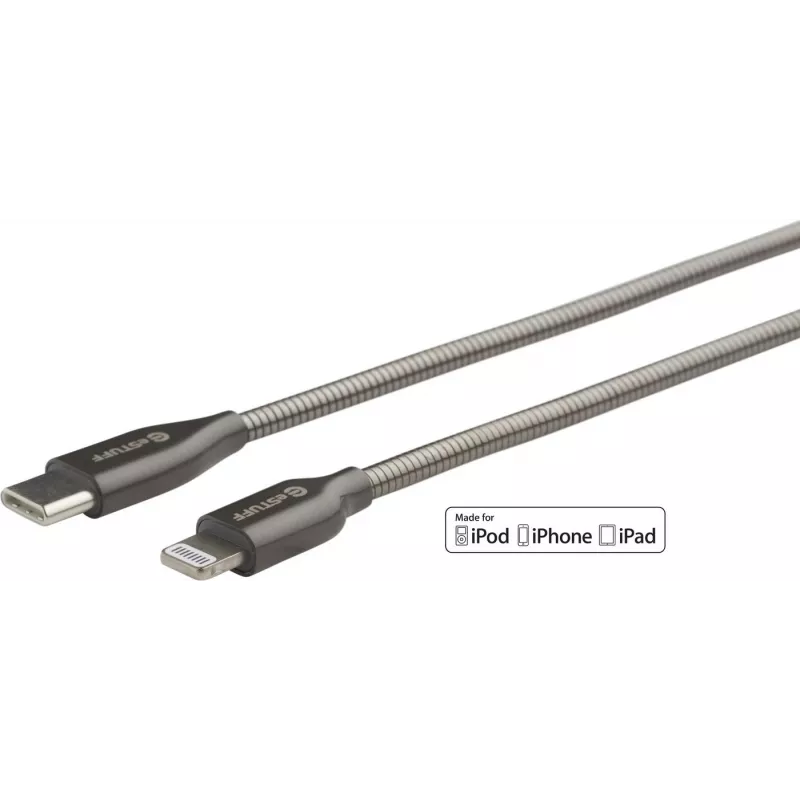 eSTUFF ES602160 Lightning laidas 1 m Nerūdijantis plienas