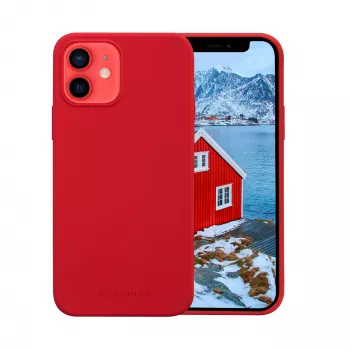 dbramante1928 Greenland odinis dėklas, skirtas iPhone 12 mini — Raudonas, tinka 5,4 colio