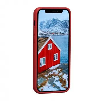 dbramante1928 Greenland odinis dėklas, skirtas iPhone 12 mini — Raudonas, tinka 5,4 colio