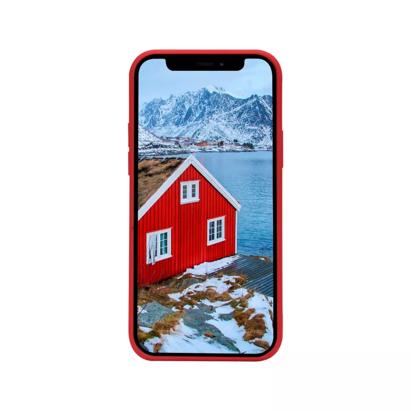 dbramante1928 Greenland odinis dėklas, skirtas iPhone 12 mini — Raudonas, tinka 5,4 colio