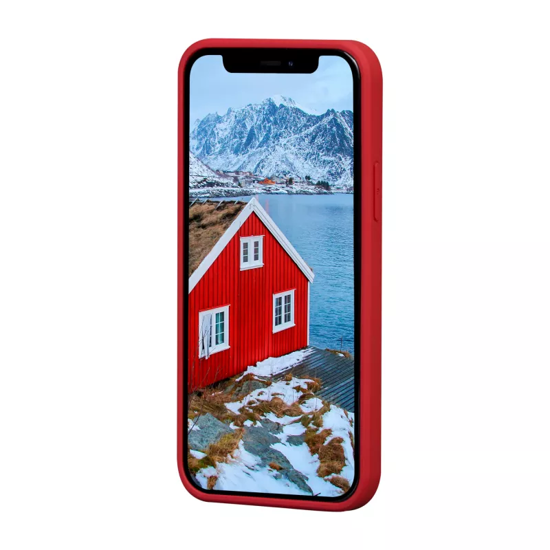 dbramante1928 Greenland odinis dėklas, skirtas iPhone 12 mini — Raudonas, tinka 5,4 colio