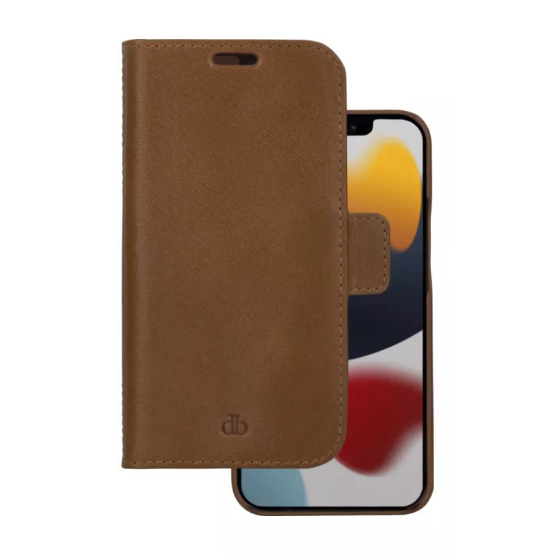 Wallet case dbramante1928 Lynge, skirtas iPhone 13 Pro Max — įdegio spalvos, 3 kortelių kišenės, 6,7 colio ekranas