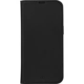 Dėklas-knygelė telefonui dbramante1928 Oslo, skirtas iPhone 14 Pro Max – Juodas, 3 kortelių kišenėlės, stalo stovas, tinka 6,7 colio