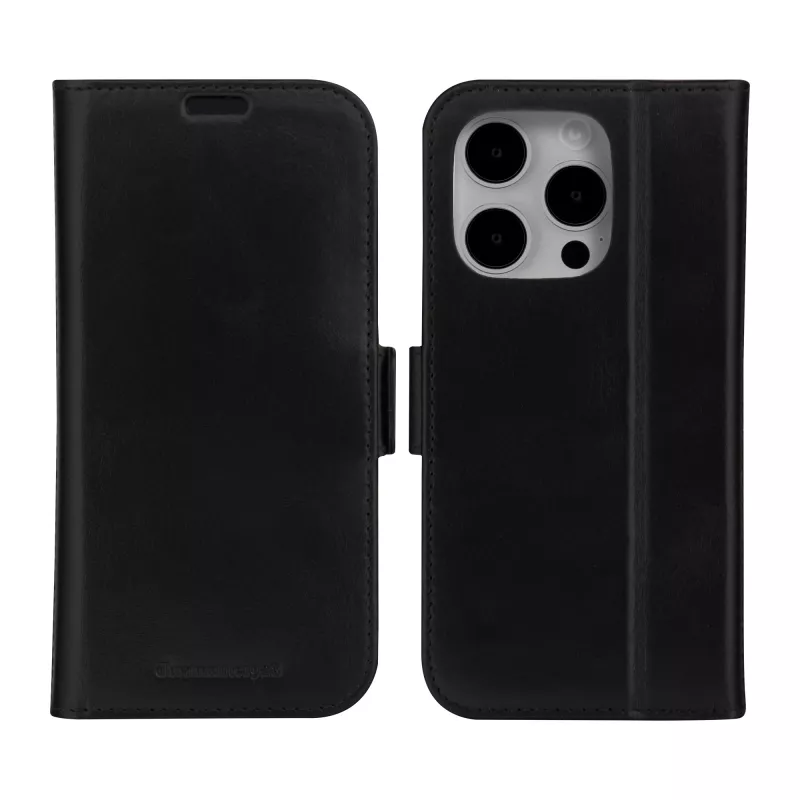 Folio tipo dėklas dbramante1928 iPhone 15 Pro juodas su 3 kortelių kišenėmis