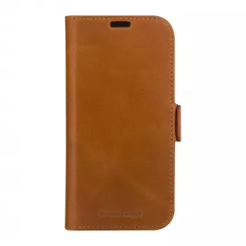 dbramante1928 Copenhagen dėklas-užlenkiama piniginė, skirtas iPhone 15 Pro — Įdegio spalva, 3 kortelių kišenės, vienspalvis rudas