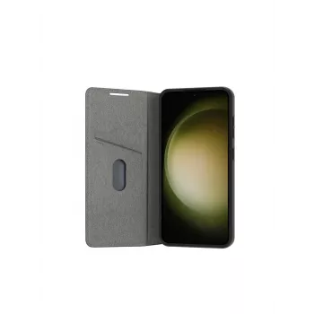 dbramante1928 Bergen telefono dėklas Samsung Galaxy S24, oda ir perdirbtas plastikas, tinka 6,2 colio ekranui, juodas