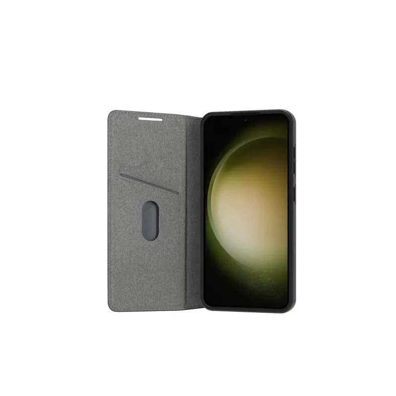 dbramante1928 Bergen telefono dėklas Samsung Galaxy S24, oda ir perdirbtas plastikas, tinka 6,2 colio ekranui, juodas