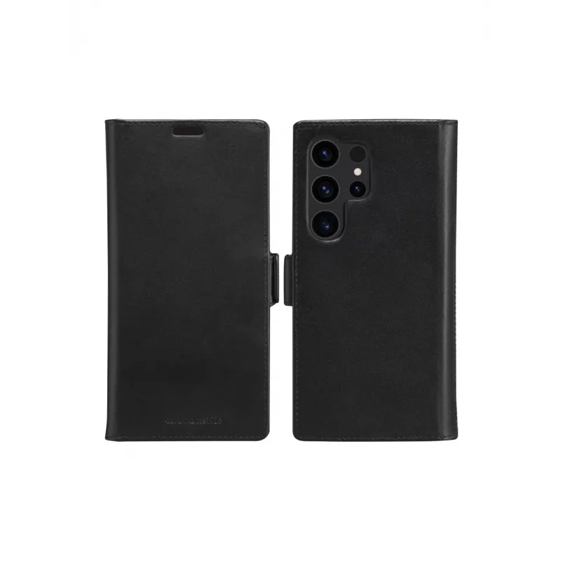 Piniginės tipo dėklas dbramante1928 Galaxy S24 Ultra Juoda 3 kortelių kišenės