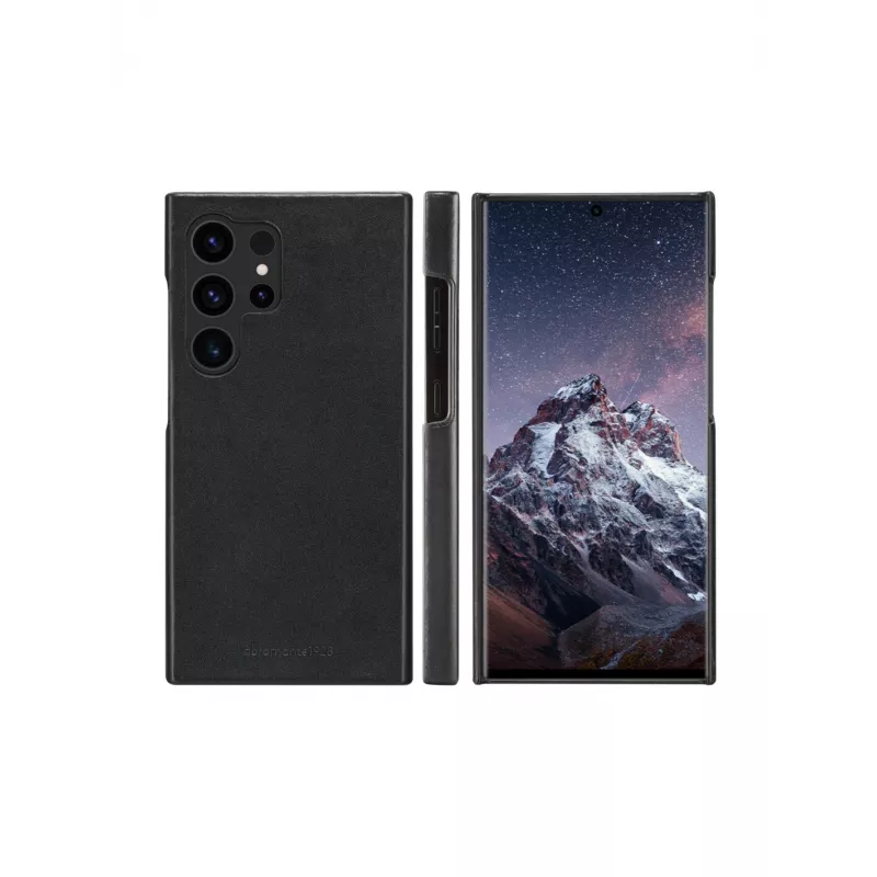 Piniginės tipo dėklas dbramante1928 Galaxy S24 Ultra Juoda 3 kortelių kišenės