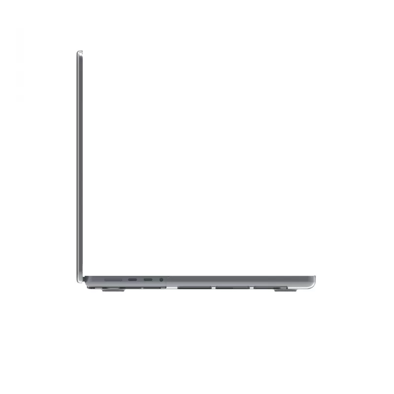 Dangtelis 14 colių MacBook Pro, d bramante — Iceland modelis, tinka M3/M4/M5, 35,6 cm ekranas, 258 g, skaidrus