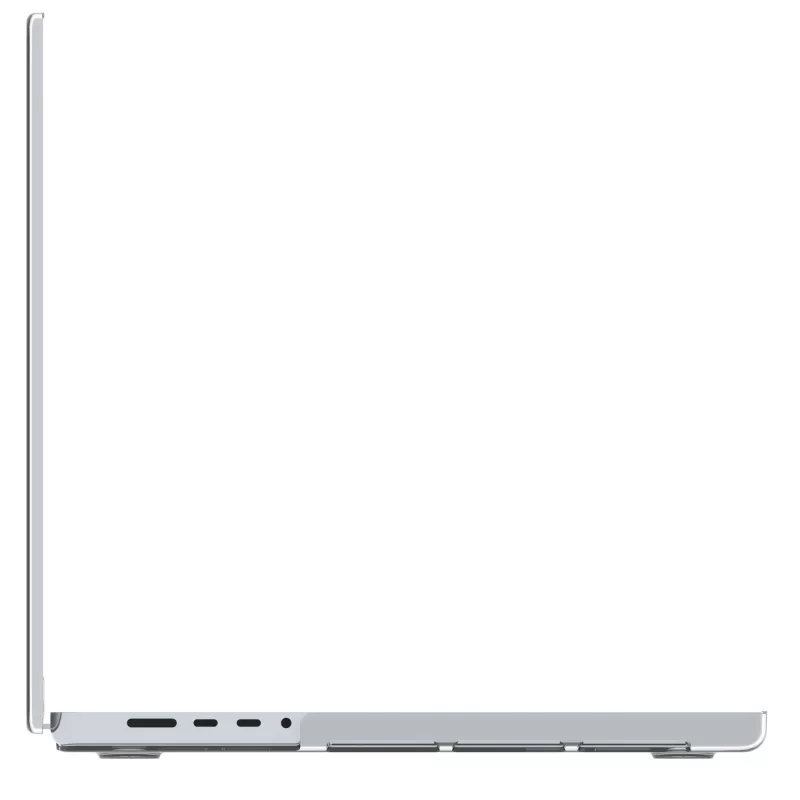 Dėklas, skirtas MacBook Pro 16 colių (M4 2024 / M3 2023), gamintojas d bramante — Iceland Clear, tinka 40,6 cm ekranui, 348 g