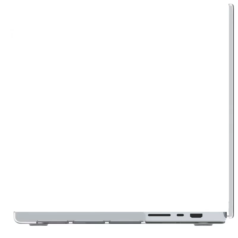 Dėklas, skirtas MacBook Pro 16 colių (M4 2024 / M3 2023), gamintojas d bramante — Iceland Clear, tinka 40,6 cm ekranui, 348 g