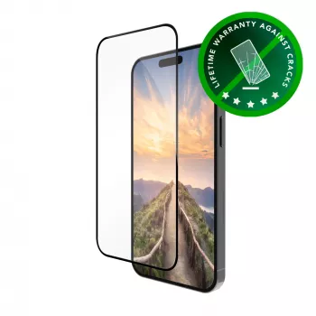 dbramante1928 eco-shield - iPhone 16 ProMax - Juoda Edge, Apple, iPhone 16 ProMax, Dulkių nepraleidžiantis, Atsparus įbrėžimams, Juoda, Skaidri, 1 vnt. Temp