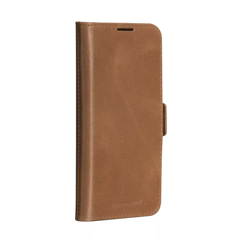 Atverčiamas dėklas dbramante1928 Lynge, skirtas Samsung Galaxy A56 5G — įdegio spalvos, 3 kortelių kišenės, tinka 17 cm (6,7 colių) ekranui